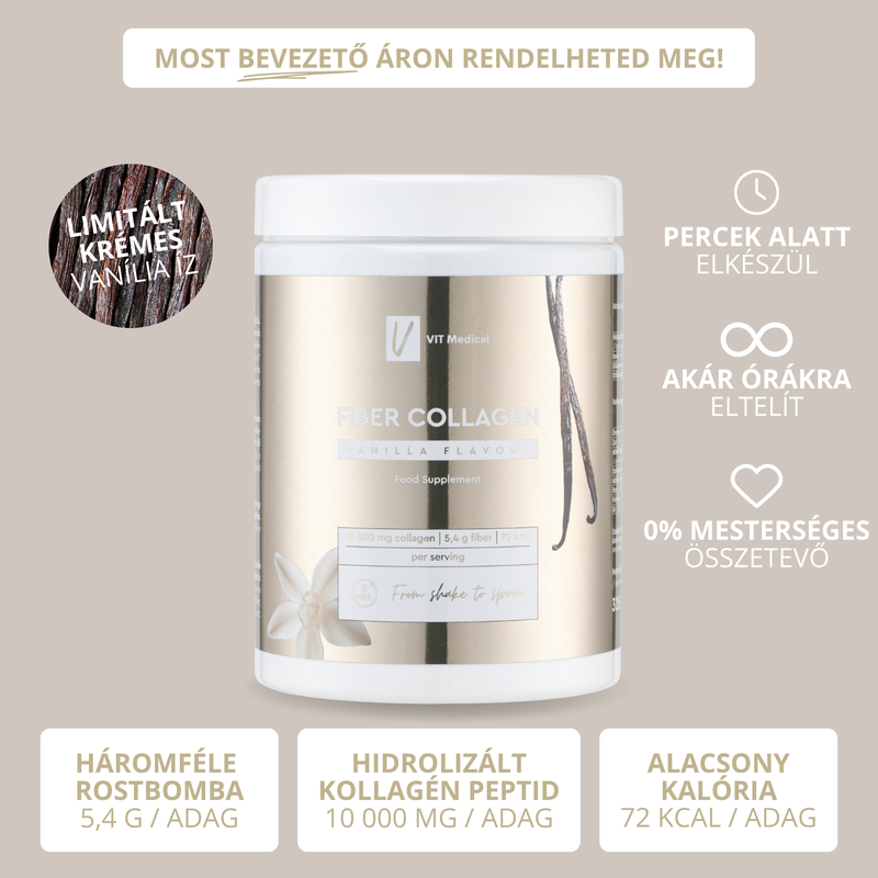 Fiber Collagen – 30 adag, magas rost és kollagén tartalommal